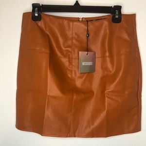 Faux Leather Mini Skirt